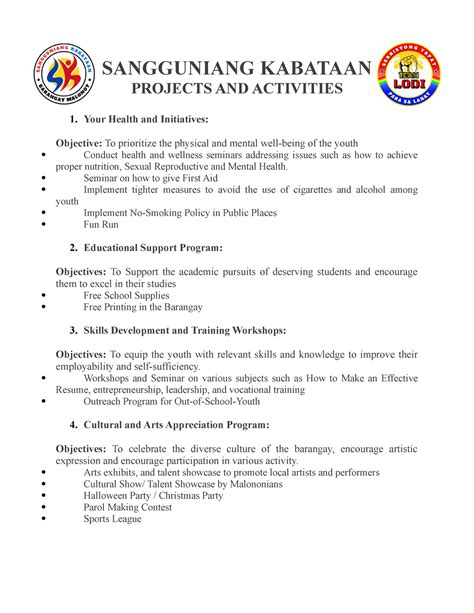 plataporma ng sk chairman tagalog|Sangguniang Kabataan Projects and Activities .